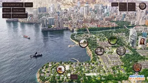 An appetizing girl in a black dress shows her lush assets in stunning shots