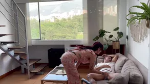 Cute girl lost in forest found by hunters