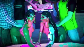 The artist fascinated by the symmetry of the human body creates another masterpiece