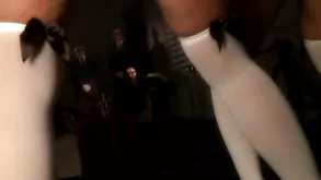 Deep anal sex with a gorgeous skinny brunette