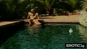 Babe grants a blowjob and has sex on the couch in just panties