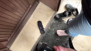 Men and women fuck everywhere Husband shoots his colleague at the toilet in a steamy scene