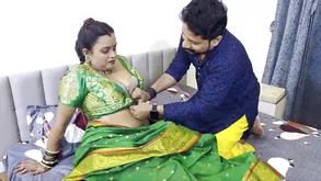 Sexy brunette has fun with her young guy in stunning shots