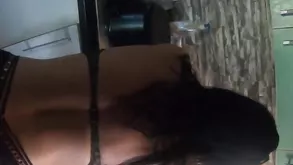 Busty babe and skinny girl in hot threesome action with cock ending on a clit gag