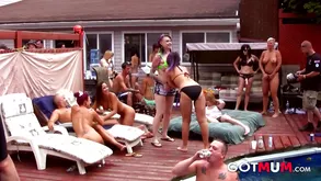 Girlfriends seduced her tutor to fuck with them both