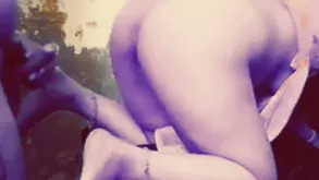 A cute girl rubs her sweet pussy with a rubber toy