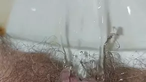 Great blowbang for sexy brunette with glasses