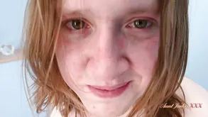 Cute girlfriend fries chicken for her lovely boyfriend to eat