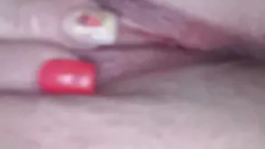 A handjob with water and massage finish with a hot climax