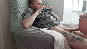 A super cute girl is trying on sexy underwear and plays with a dildo