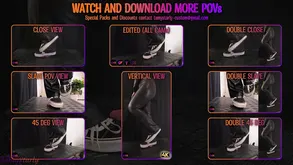 Juicy ass young lady shakes booty on the pink sofa