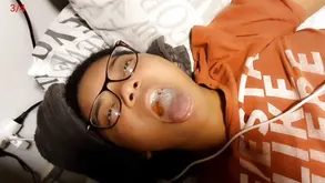 Delicious blonde pornstar striking a pose on the sofa