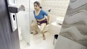 The hot brunette is spinning on the top of a huge dick