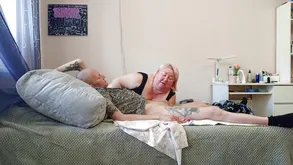 Young brunette gets her shaved pussy smashed by horny hung