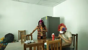 The pretty brunette with big boobs enjoys riding a dick of her boyfriend