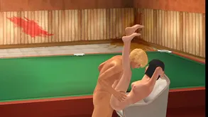 Cutie on a casting couch with stockings and garter belt