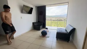 A sexy girl talks dirty while fucking her big tits with a vibrator