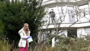 Chubby cutie with big ass gets pounded hard in doggy style