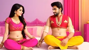 Brunette beauty with natural tits gets fucked by a stallion