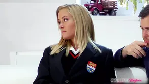 Big tits hottie takes doggy to get fucked