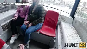 Young brunette with cute face fucks passionately with a guy in doggy style