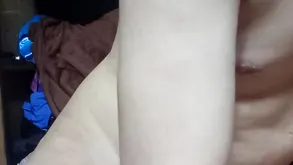 Horny European teen with toy enjoys solo masturbation on the bed