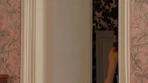 A cute couple have sex on the sofa at their home