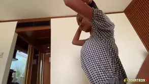 Amateur Asian babe gets her pussy filled with sticky sperm