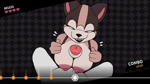 Sexy busty woman prepares breakfast for her husband