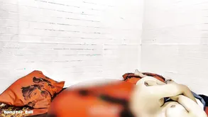 A cute girl showed the guys her gentle blowjob skills