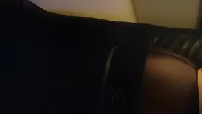 A cute young girl lost in the forest meets a friendly bear