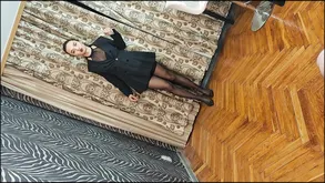 An appetizing girl in stockings fucks with her boyfriend in a passionate scene