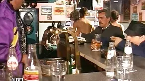 A mature and hairy Donna Warner sucking cock PepsiLoveDog in a steamy scene