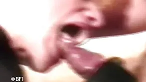 Vintage threesome with the hottest cougar Juliette Cummins