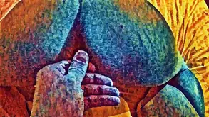 Hot brunette babe gives an amazing blowjob to an anonymous partner