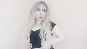 Nicolette w in full latex suit riding a mature man's cock